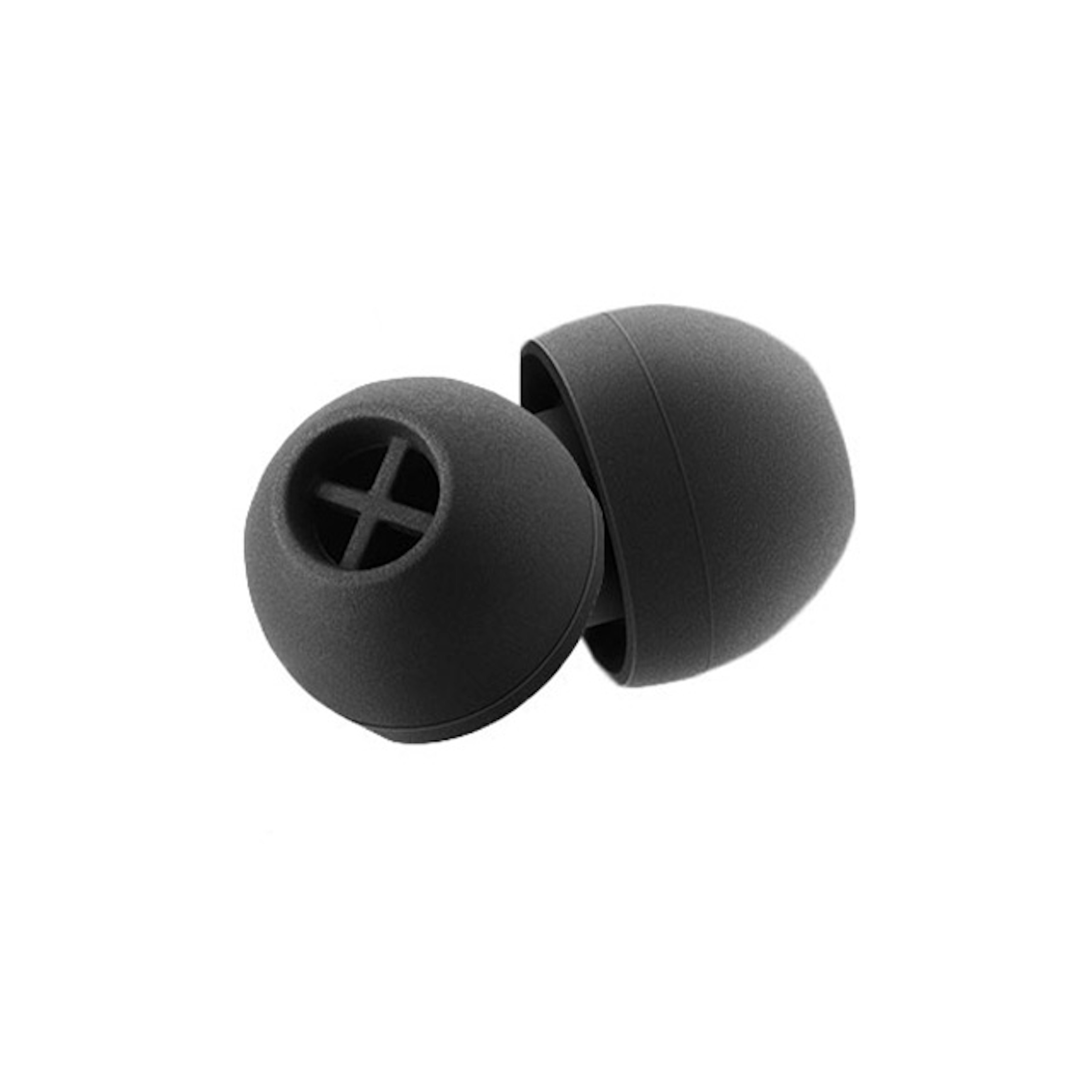 Silicone Ear adapter, black, 5 pair (M)
