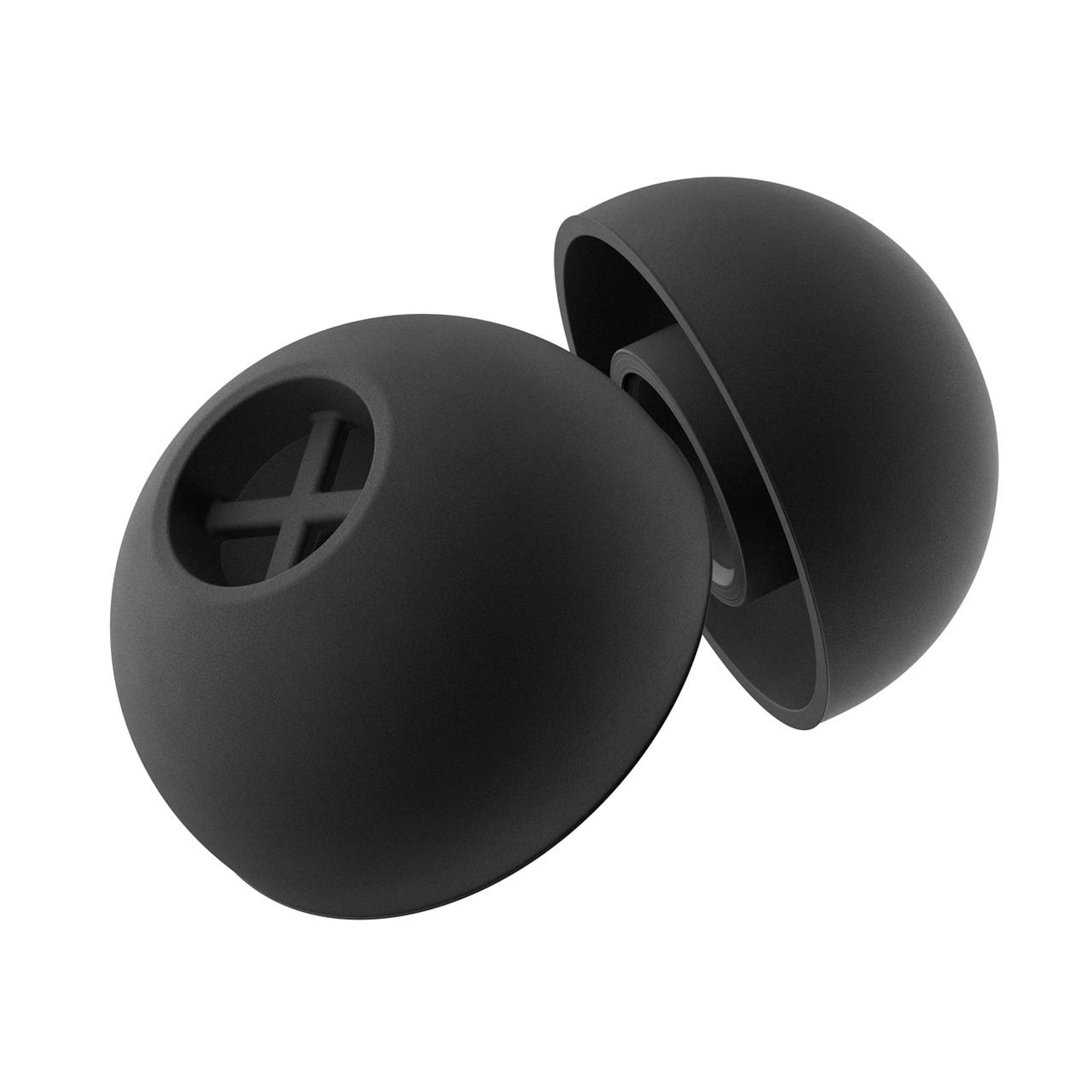 MOMENTUM TW 3 Silicone Ear Adapter, black, 5 pair (L)